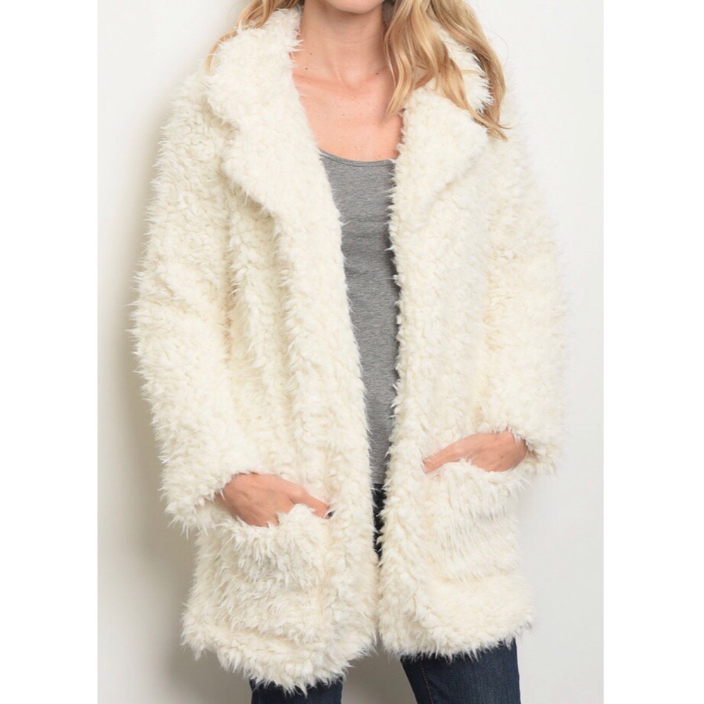 IVORY FUR COAT